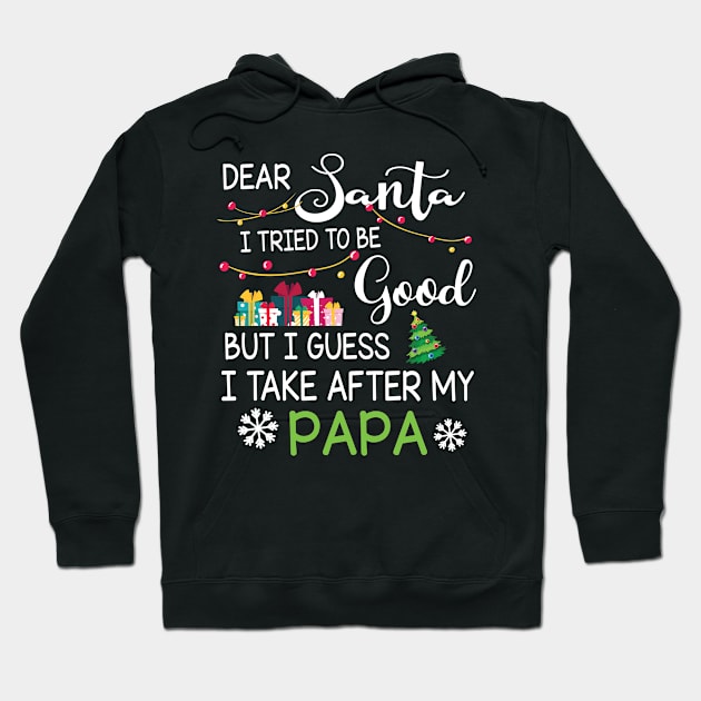 Dear Santa I Tried To Be Good I Guess I Take After My Papa Hoodie by bakhanh123